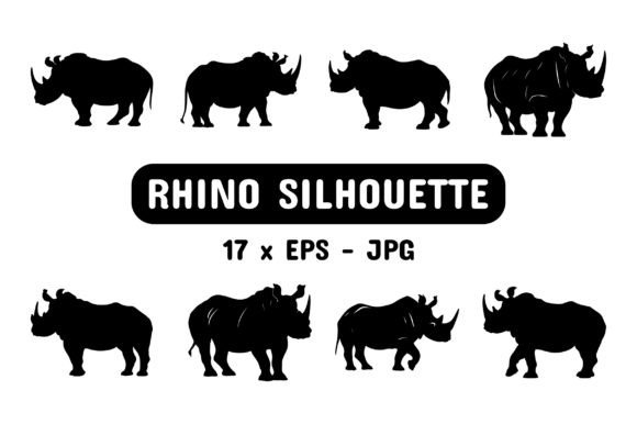 Download Rhino Silhouette Set Collection Bundle - Premium Resources