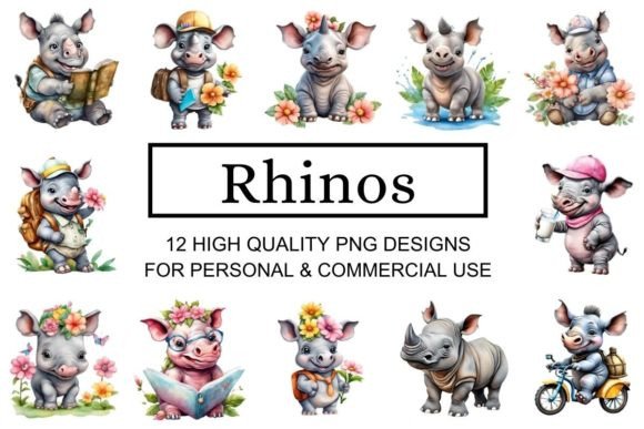 Download Hilarious Baby Rhino Clipart - Rhino Collection