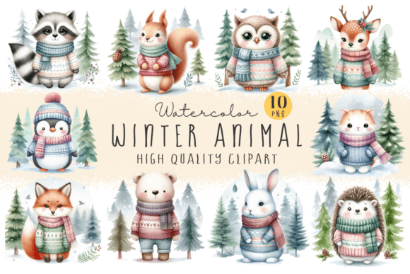 Download Winter Animals PNG Clipart Bundle - Winter animals png Collection