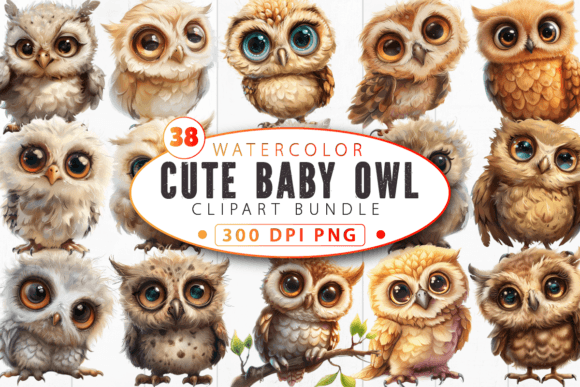 Download Cute Baby Owl Nursery Animal Clipart - Owl Collection
