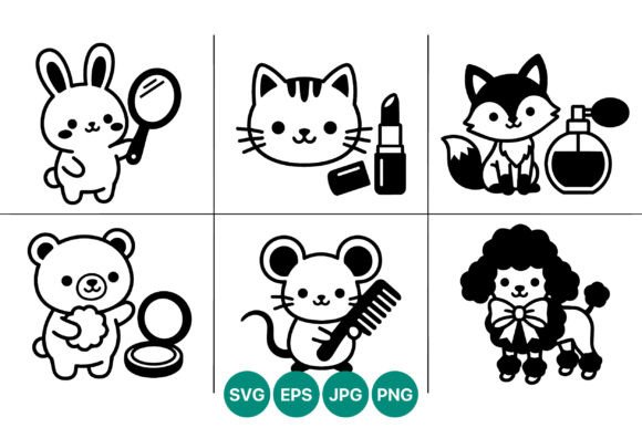 Download Cute Animal Characters with Beauty Tools - Animal characters Collection