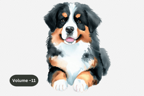 Download Bernese Mountain Dog Watercolor Clipart - Watercolor clipart Collection