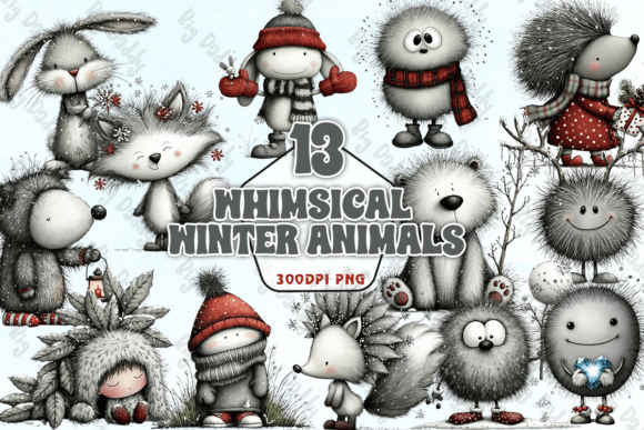 Download Whimsical Winter Animals PNG - Winter animals png Collection
