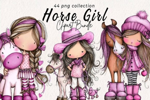 Download Horse Girl Watercolor Clipart - Watercolor clipart Collection
