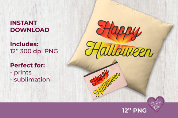 Download Happy Halloween Psychedelic Retro Quote - Premium Resources