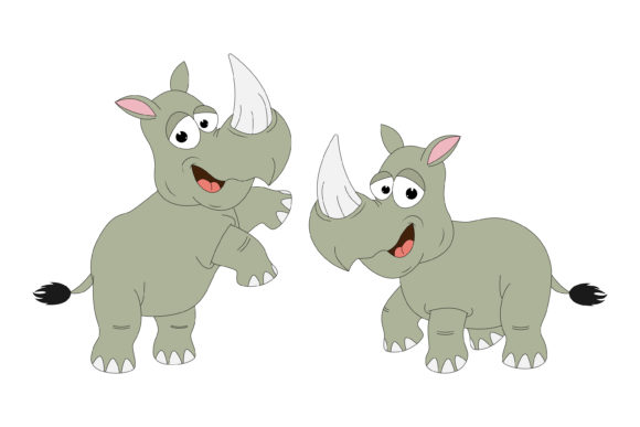 Download Cute Rhino Animal Cartoon - Premium Bundle