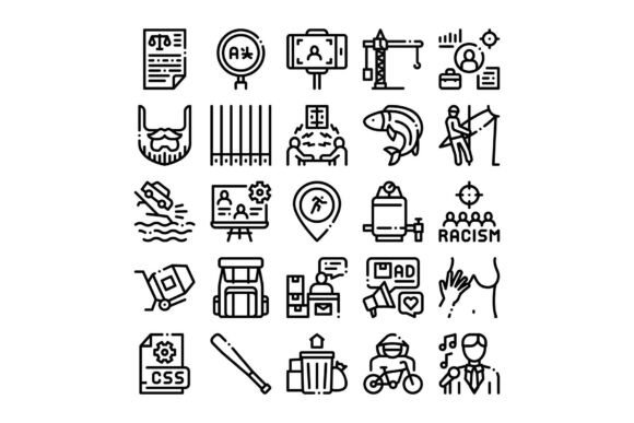 Download Social Issues and Justice Line Icons Set - Social issues Collection