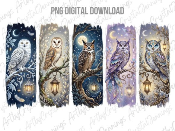Download Magical Forest Owl Wildlife Brushstroke - Owl Collection