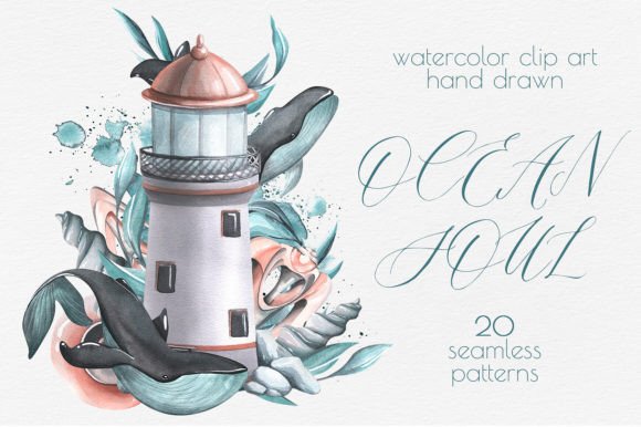 Download Sea Whales Patterns Watercolor Clipart - Watercolor clipart Collection