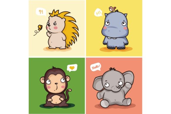 Download Cute Wild Animal Characters - Animal characters Collection